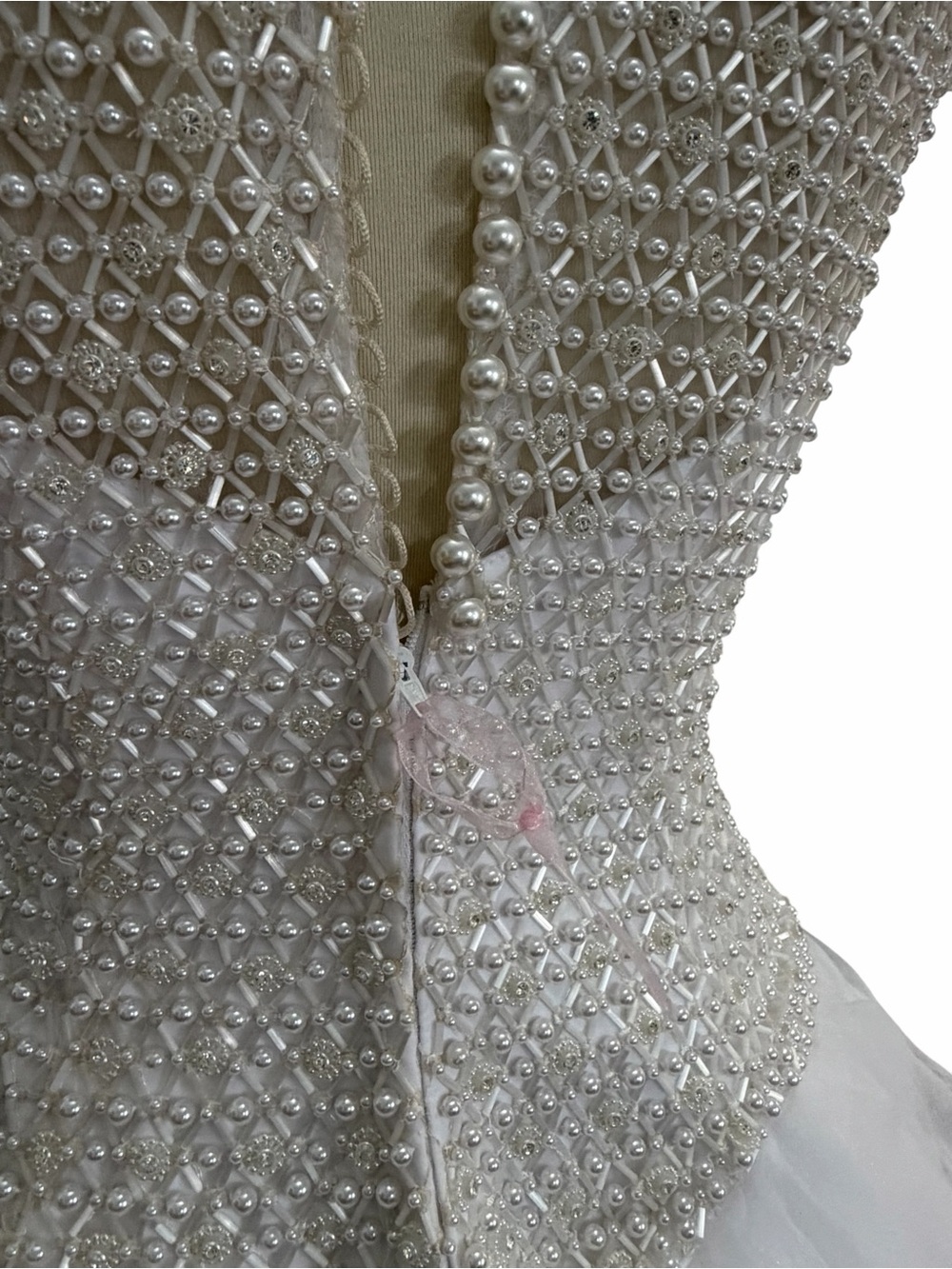 L'Amour Ivory Beaded Bodice Tulle Ball Gown - Picture 10 of 16